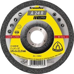 Klingspor 13402 A 24 R Supra Nagyolótárcsa, hajlított Ø 125 mm Furat átmérő 22.23 mm Acél 10 db (KL13402) (KL13402)