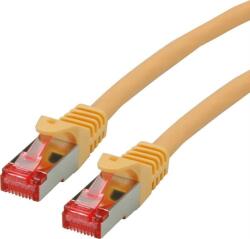 Roline 21.15. 2622 RJ45 Hálózati kábel, patchkábel CAT 6 S/FTP 2.00 m Sárga Kettős árnyékolás, Halogénmentes, Lángálló 1 db ( )