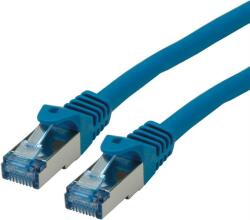 Roline 21.15. 2841 RJ45 Hálózati kábel, patchkábel CAT 6A S/FTP 1.00 m Kék Kettős árnyékolás, Halogénmentes, Lángálló 1 db (21152841) (21152841)