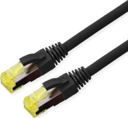 Roline 21.15. 0757 RJ45 Hálózati kábel, patchkábel CAT 6A S/FTP 7.00 m Fekete Kettős árnyékolás, Halogénmentes, Lángálló 1 db (21.15. 0757) (21.15.0757)