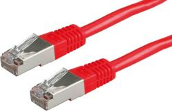 Roline 21.15. 0341 RJ45 Hálózati kábel, patchkábel CAT 5e S/FTP 2.00 m Piros (átlátszó) Kettős árnyékolás, aranyozott érintkező 1 db (21.15. 0341) (21.15.0341)