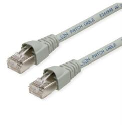 Telegärtner 100007973 RJ45 Hálózati kábel, patchkábel CAT 6A S/FTP 1.00 m Szürke Kettős árnyékolás, Védővel, Lángálló 1 db (L00000A0081) (L00000A0081)