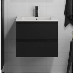 Bath Deluxe Fürdőszobai szekrény mosdókagyolóval CONOR 61 cm fekete BT0097 (BT0097)
