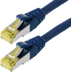 Telegärtner 100007976 RJ45 Hálózati kábel, patchkábel CAT 6A S/FTP 1.00 m Kék Lángálló, Védővel, Lángálló, Halogénmentes, UL minősített 1 db (L00000A0084) (L00000A0084)