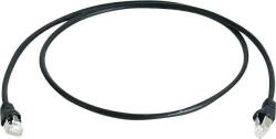 Telegärtner 100007969 RJ45 Hálózati kábel, patchkábel CAT 6A S/FTP 0.50 m Fekete Lángálló, Halogénmentes, UL minősített 1 db (L00000A0077) (L00000A0077)
