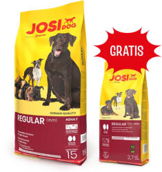 JosiDog JOSERA JosiDog Regular 15kg + 2, 7kg GRATIS! !