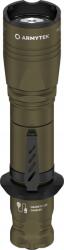 TOGO ArmyTek Dobermann Pro Magnet USB Olive Warm LED Kézilámpa Csuklópánt, Tokkal Akkuról üzemeltetett 1400 lm 164 g (F07501WO) (F07501WO)