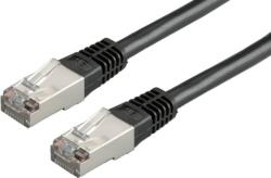 Roline 21.15. 0355 RJ45 Hálózati kábel, patchkábel CAT 5e S/FTP 3.00 m Fekete Kettős árnyékolás, aranyozott érintkező 1 db (21.15. 0355) (21.15.0355)