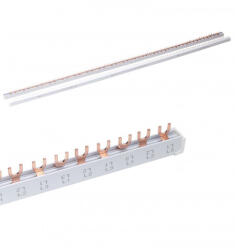 OMU System BB063-3P-U-100 Fázissín 63A villás 3 pólusú 10mm2 54 modul 1000mm u típusú gyűjtősín szig (BB063-3P-U-100)