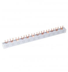 OMU System BB063-3P-U-021 Fázissín 63A villás 3 pólusú 10mm2 12 modul 210mm gyűjtősín szigetelt (BB063-3P-U-021)