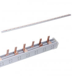 OMU System BB080-3P-I-100 Fázissín 80A tüskés 3 pólus 16mm2 18x3 54 modul 1000mm szigetelt fésűs (BB080-3P-I-100)