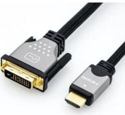 Roline DVI Csatlakozókábel DVI-D 18+1 pólusú Csatlakozódugó, HDMI-A dugó 2.00 m Többszínű 11.04. 5871 Árnyékolt DVI kábel (JAB-3752615) (JAB-3752615)