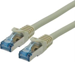 Roline 21.15. 2801 RJ45 Hálózati kábel, patchkábel CAT 6A S/FTP 1.00 m Szürke Kettős árnyékolás, Halogénmentes, Lángálló 1 db (21152801) (21152801)