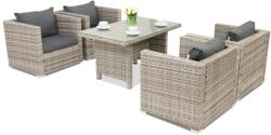 Garden Point Roma Premium 4 technorattán kerti bútorok, szürke (GAP247-FIE4)