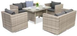Garden Point Roma Apetito 6 technorattán kerti bútorok, szürke (GAP247-6)