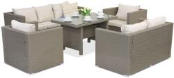 Garden Point Roma Apetito 7 technorattán kerti bútorok, világosszürke (GAP419-7)
