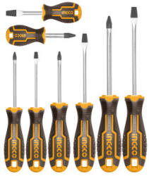 INGCO Set de șurubelnițe de 8 piese magnetice CrV (HKSD0828) Surubelnita