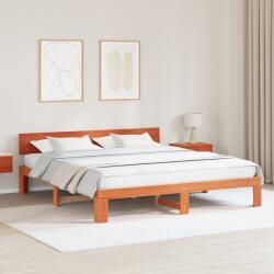 vidaXL Fejtámlás Ágykeret Gyantázott Barna 180x200 cm Tömör Fenyőfa (872643)