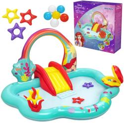 Bestway gyerek vízi játszótér csúszdával 221×193×117 cm, Disney Ariel (19367)