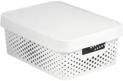 Keter Infinity fehér áttört fedeles tárolódoboz 11 l (46861)