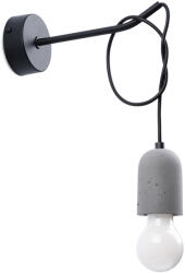 Sollux Neso szürke-fekete falikar (SOL-SL. 1163) E27 1 izzós IP20