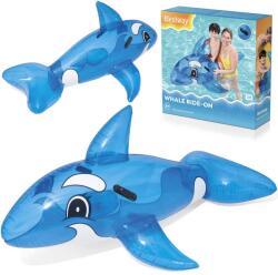 Bestway felfújható kék delfin lovagló 157 cm, fogantyúkkal, 3+ (16605)
