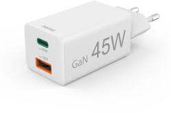 Hama 00201993 45W GAN PD QC USB/USB-C fehér hálózati töltő (00201993) - haztartasibolt