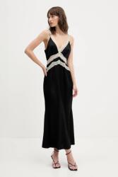 Never Fully Dressed ruha fekete, maxi, egyenes, NFDDR2122 - fekete XS