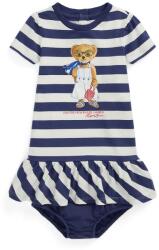 Ralph Lauren baba pamut ruha sötétkék, mini, egyenes, 310966461001 - sötétkék 70-74
