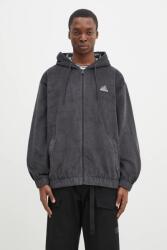 Adidas kordbársony pulóver Cord Hoodie szürke, sima, kapucnis, JD5393 - szürke L