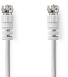 Nedis Cablu antena si satelit F tata - F tata, 5m, dublu ecranat, alb, Nedis (CSGL41000WT50)