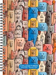 Határidőnapló A/5 2025-2026 Collegetimer, spirálos Dogs