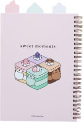  Spirálfüzet A/5 vonalas Pusheen figurás elválasztókkal, Pink