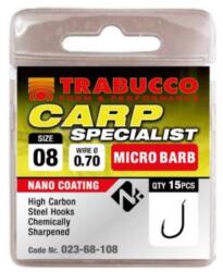 Trabucco carp specialist mikro szakállas horog 08 15 db (023-68-108) - epeca