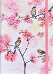 Peter Pauper Press Jegyzetfüzet B/6 vonalas Peter Pauper 120 lapos keményfedeles gumis Cherry Blossoms in spring