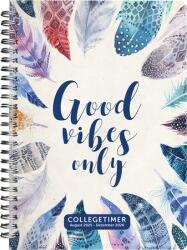 Határidőnapló A/5 2025-2026 Collegetimer, spirálos Good Vibes
