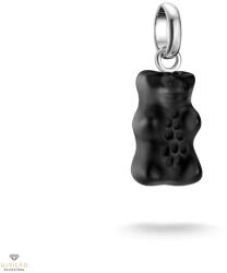 THOMAS SABO x HARIBO Charm Club Connect fekete gumimaci kristályüveg charm medál - CC1275-017-11