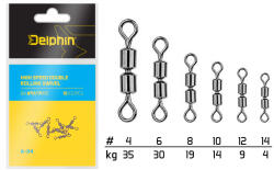 Delphin Hi speed double rolling swivel A-04 (BN/12) (969A04012)
