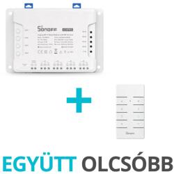 SONOFF 4CH PRO (R3) + Sonoff RM433 8 gombos RF távirányító (csomag)