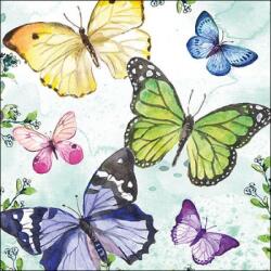 Ambiente Pillangós szalvéta - Fluttering Butterflies Aqua (VR-13319850)