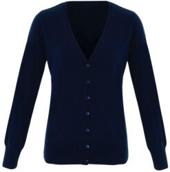 Premier PR402 ESSENTIAL Női V-nyakú elején gombos akril kardigán Premier, Navy-XS (pr402nv-xs)
