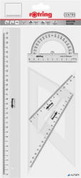 rOtring Vonalzó készlet, műanyag, ROTRING, víztiszta (221370) - alter