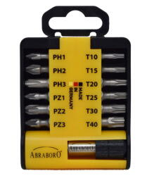 ABRABORO 13 részes profi bitkészlet (060802060113) - geratech
