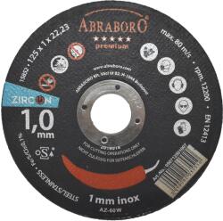 ABRABORO 125 x 1.0 x 22 mm CHILI INOX ZIRCON premium fémvágó korong, 25 db/csomag (050712501007)