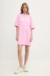 MSGM pamut ruha rózsaszín, mini, oversize - rózsaszín S