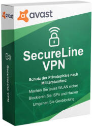 Avast SecureLine VPN (1-10 Eszköz / 1-3 Év) (WMG808665)