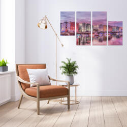 4 Decor Tablou canvas 4 piese - Pink Hood - Lichidare