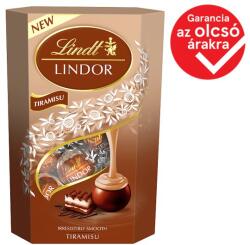 Lindt Lindor tejcsokoládé ostya darabokkal és mascarpone krémsajtos és kávés töltelékkel 200 g