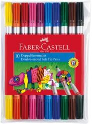 Faber-Castell Faber-Castell: Kétvégű, kimosható, 10 db-os filctoll készlet (146144)