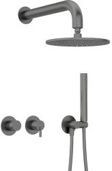 Deante Concealed shower set with overhead shower - with horizontal mixer (NQS_D0YK)